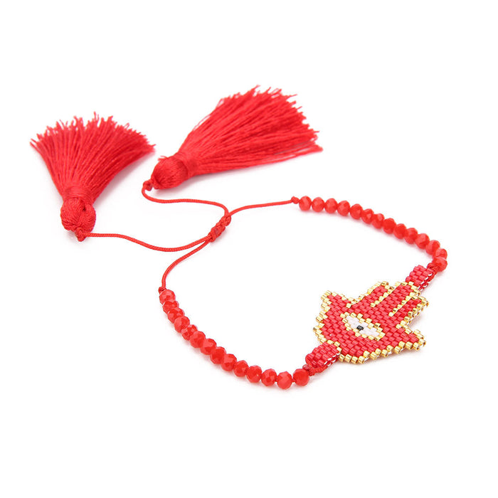 Wholesale Personality Eye Palm Bracelet Religious Totem Tassel Ornament JDC-BT-GBH105