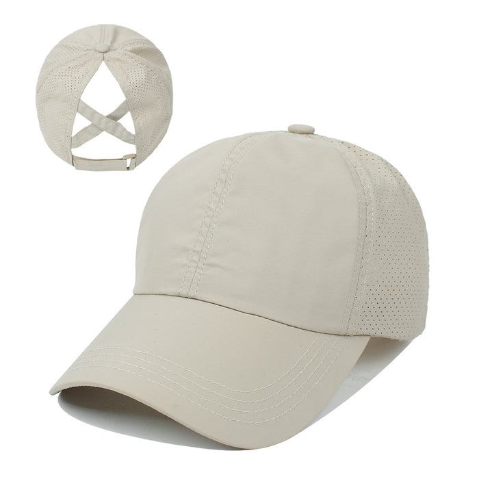 Wholesale hats outdoor sports ponytail baseball cap breathable mesh cap MOQ≥2 JDC-FH-XMi001