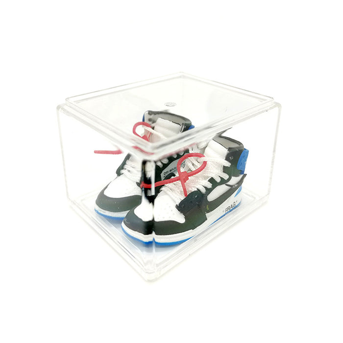 Wholesale Enamel Sneakers Plastic Transparent Box Keychains Ornaments JDC-KC-TuoH009