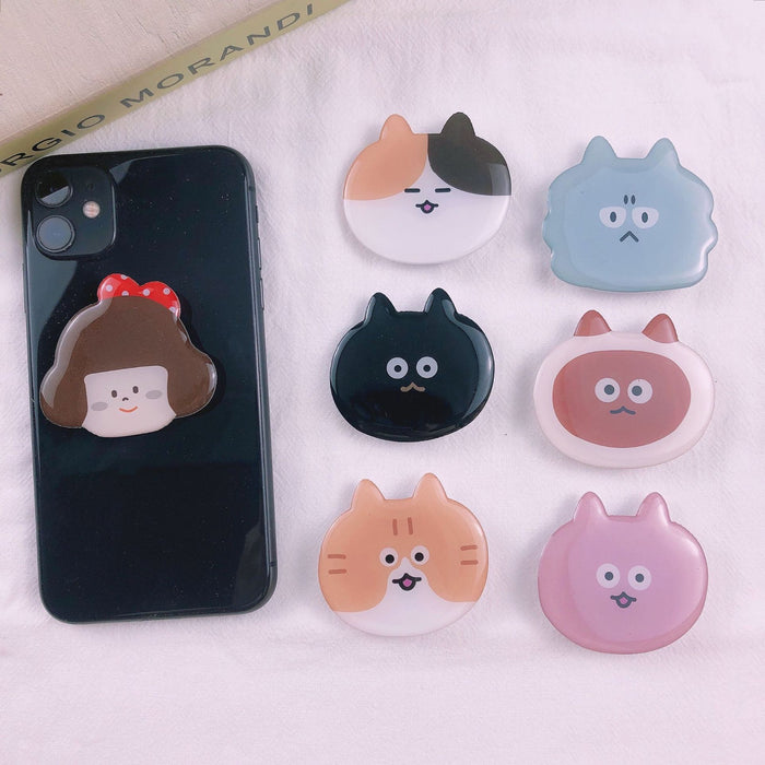 Wholesale Grips Acrylic Cartoon Cat Airbag Holder MOQ≥5 JDC-PS-CHYI002