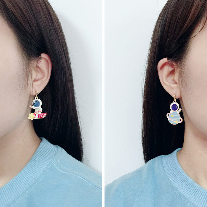 Wholesale Earrings Alloy Ceramic Cartoon Earrings MOQ≥10 JDC-ES-Lxx005