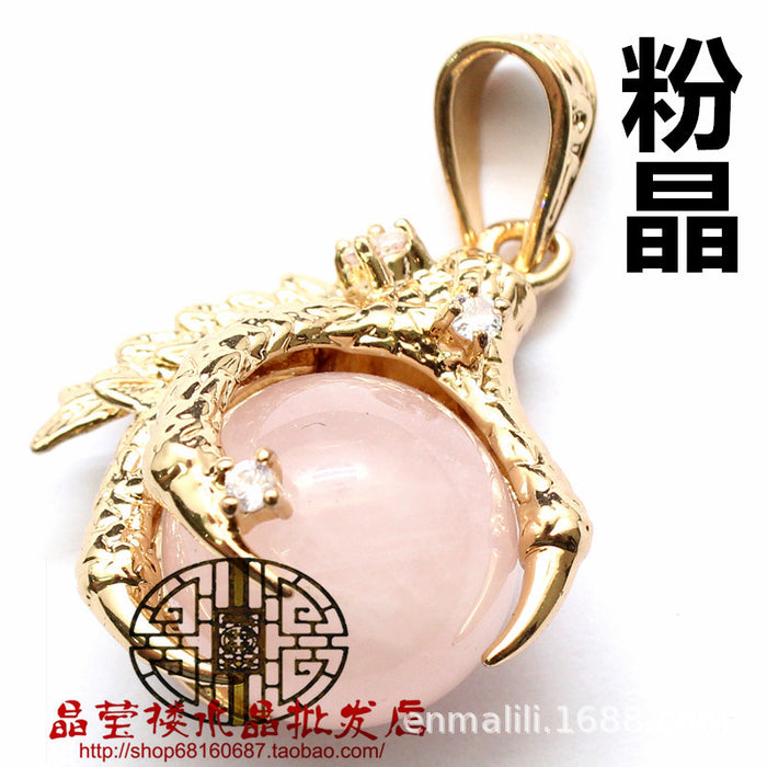 Jewelry WholesaleWholesale golden dragon claw round bead Red Striped Stone Necklace JDC-NE-Jinshe001 Necklaces 烨贝 %variant_option1% %variant_option2% %variant_option3%  Factory Price JoyasDeChina Joyas De China