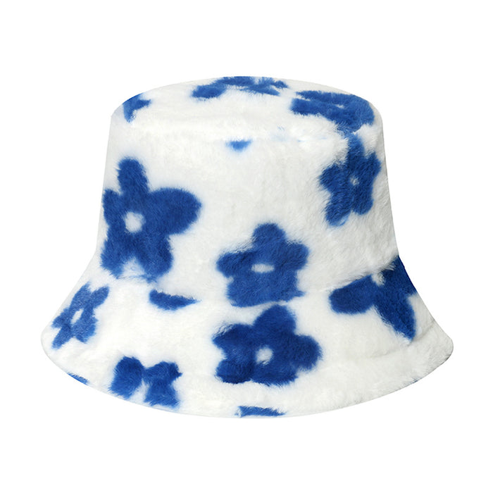 Wholesale hat fabric plush flower bucket hat MOQ≥2 JDC-FH-YuanB008