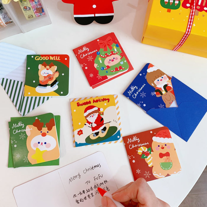 Wholesale Greeting Cards New Year's Day Greeting Cards Christmas Eve Handwritten Blank Cards MOQ≥2 JDC-GC-TengY001