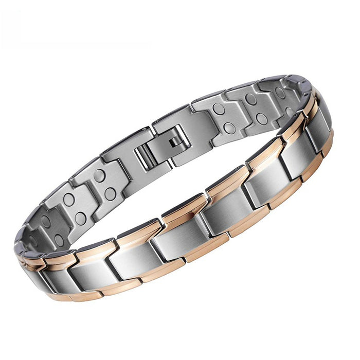 Wholesale Bracelet Stainless Steel Health Magnet Men's Bracelet MOQ≥2 JDC-BT-XingYu005