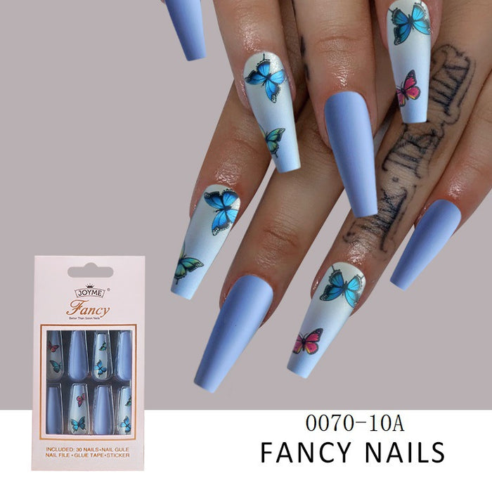 Jewelry WholesaleWholesale 30 pieces of fake nails finished long type JDC-NS-XKQ002 Nail Stickers 新空气 %variant_option1% %variant_option2% %variant_option3%  Factory Price JoyasDeChina Joyas De China