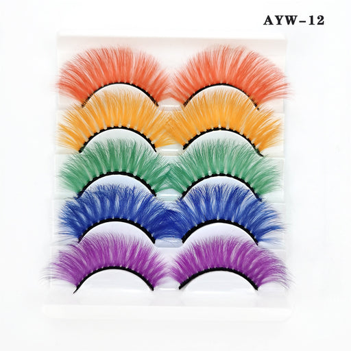 Jewelry WholesaleWholesale Color Messy False Eyelashes 5 Pairs Pack JDC-EY-LDian002 eyelashes 靓点 %variant_option1% %variant_option2% %variant_option3%  Factory Price JoyasDeChina Joyas De China