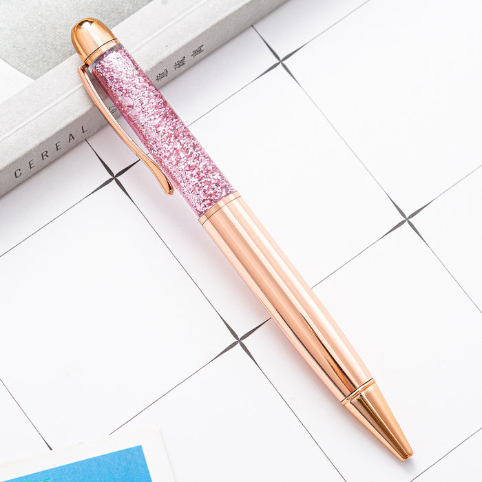 Wholesale Ballpoint Pen Metal Into Oil Dazzle Colorful Quicksand JDC-BP-HongD009