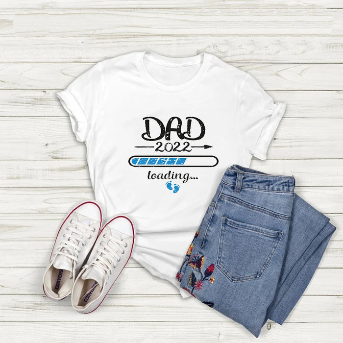 Wholesale Father's Day DAD Printed Round Neck Cotton T-Shirts for Men and Women JDC-TS-WeiZ001