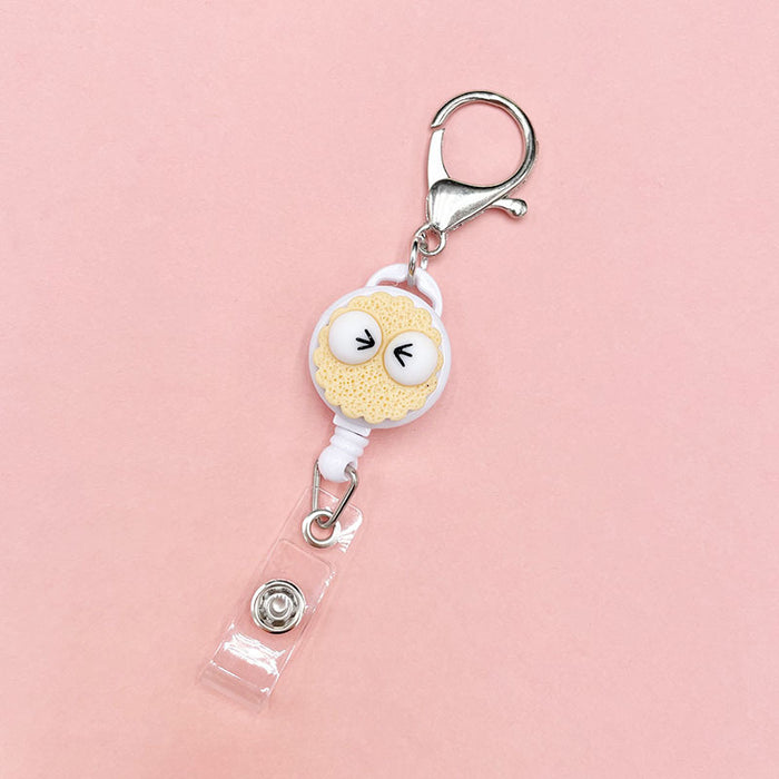 Wholesale Keychains Plastic Silicone Cute Cartoon Retractable Pull Buckle Round Cable Puller (M) MOQ≥2 JDC-KC-DKWH006