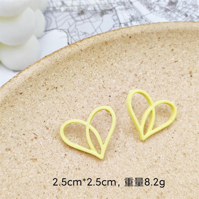 Jewelry WholesaleWholesale cream yellow S925 silver needle spray paint butterfly C circle square round earrings JDC-ES-FX010 Earrings 繁瑆 %variant_option1% %variant_option2% %variant_option3%  Factory Price JoyasDeChina Joyas De China