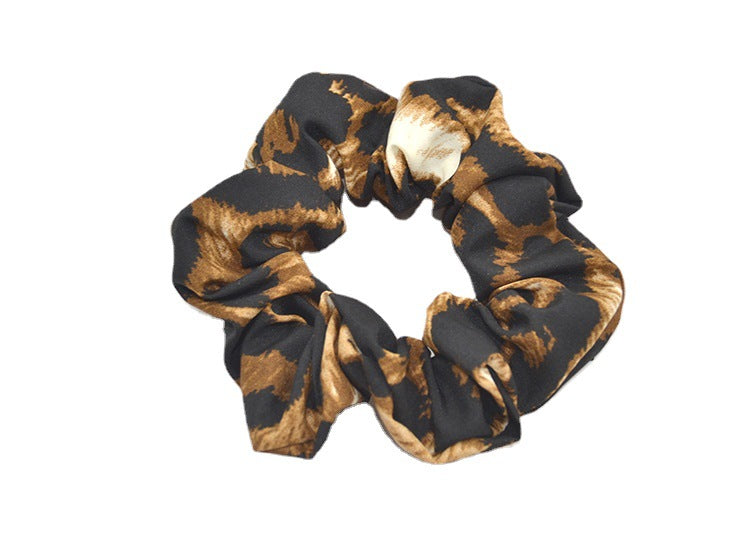 Wholesale Hair Scrunchies Fabric Leopard Print MOQ≥2 JDC-HS-HMXS008