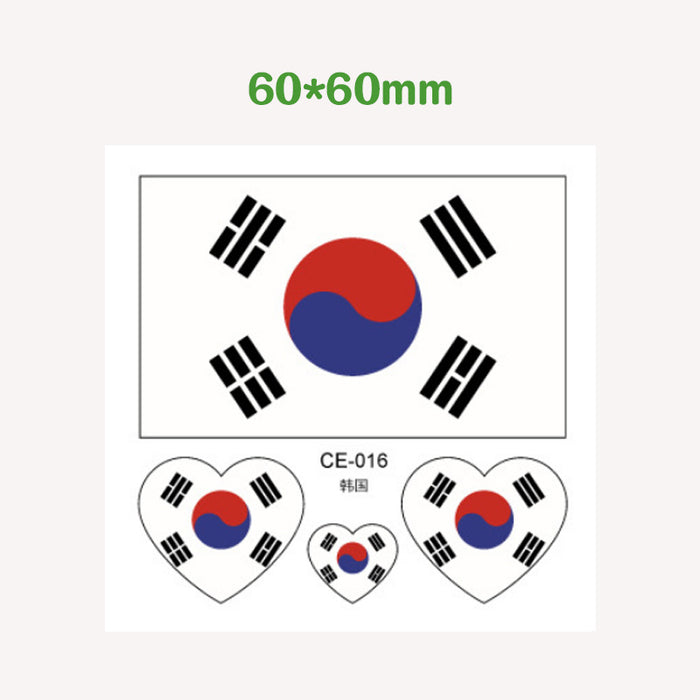 Wholesale Stickers World Cup Fans Flag Tattoo Stickers MOQ≥2 JDC-ST-RuiQ001