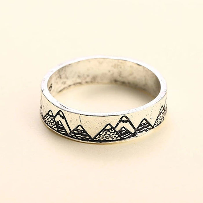 Wholesale Rings Alloy Punk Personality Mountain Retro MOQ≥2 JDC-RS-Zhuyue004