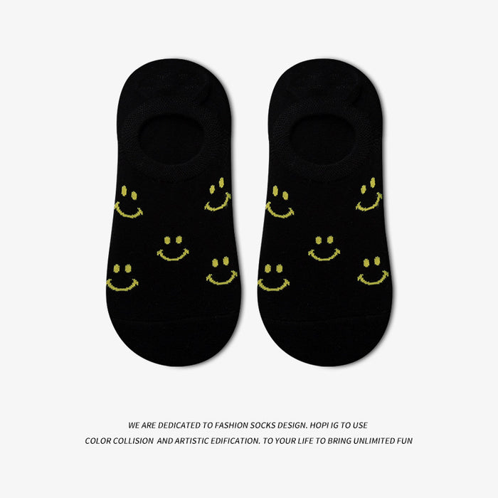 Wholesale Smiley Socks Women Invisible Socks Summer Thin Section JDC-SK-CGC001