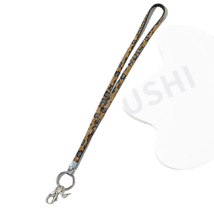 Jewelry WholesaleWholesale Leopard Print Rhinestone Nylon Lanyard Keychain MOQ≥10 JDC-KC-XLi001 Keychains 信力 %variant_option1% %variant_option2% %variant_option3%  Factory Price JoyasDeChina Joyas De China