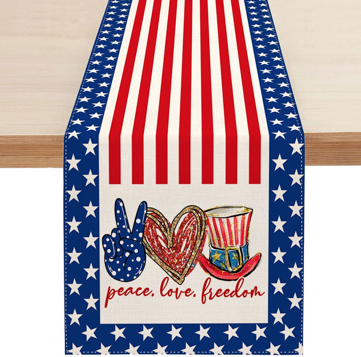 Wholesale 4th of July Independence Day Linen Dinner Table Coaster MOQ≥2 JDC-TC-OuH002