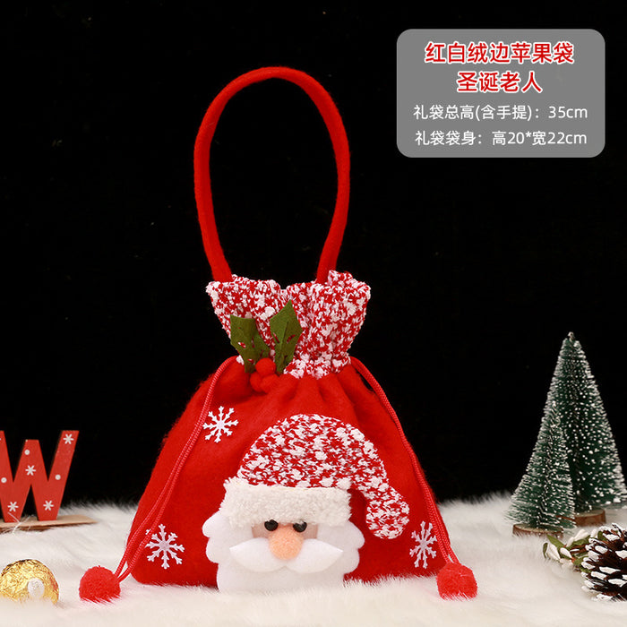 Wholesale Gift Box Christmas Apple Bag Round Bunch Mouth Gift Bag MOQ≥2 JDC-GB-QiaoC002