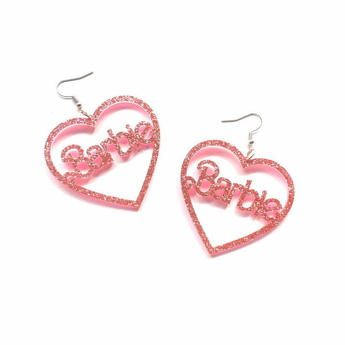 Jewelry WholesaleWholesale acrylic heart-shaped earrings JDC-ES-XUEP015 Earrings 雪帕 %variant_option1% %variant_option2% %variant_option3%  Factory Price JoyasDeChina Joyas De China