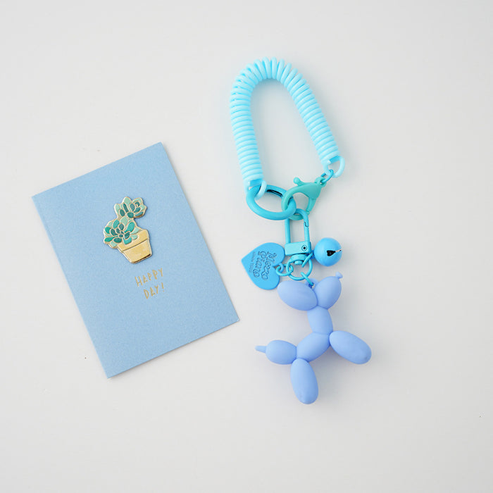 Wholesale keychain PVC cartoon cute bubble puppy dog pearl pendant MOQ≥2 JDC-KC-ShuL006