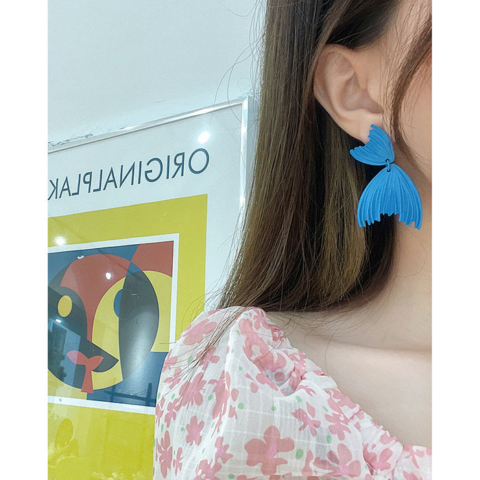 Wholesale Earrings Alloy Creative Fishtail Shape JDC-ES-Baolai011