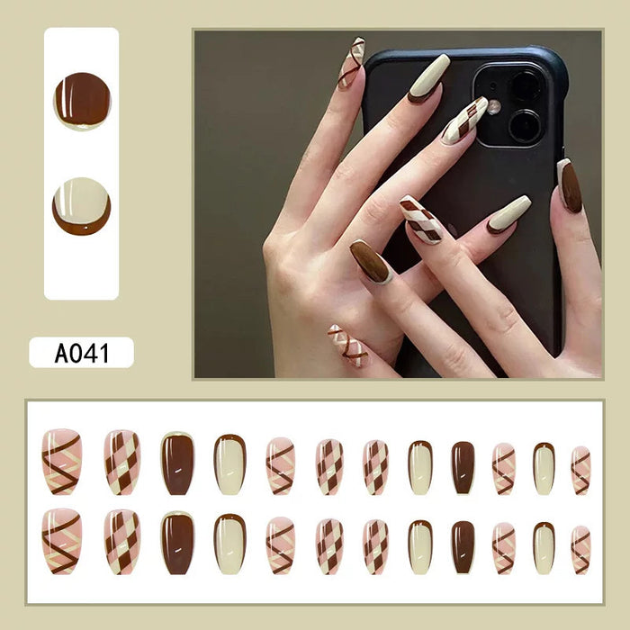 Jewelry WholesaleWholesale Detachable Nail Stickers 24 Pieces/Box JDC-NS-HFan001 Nail Stickers 鸿帆 %variant_option1% %variant_option2% %variant_option3%  Factory Price JoyasDeChina Joyas De China