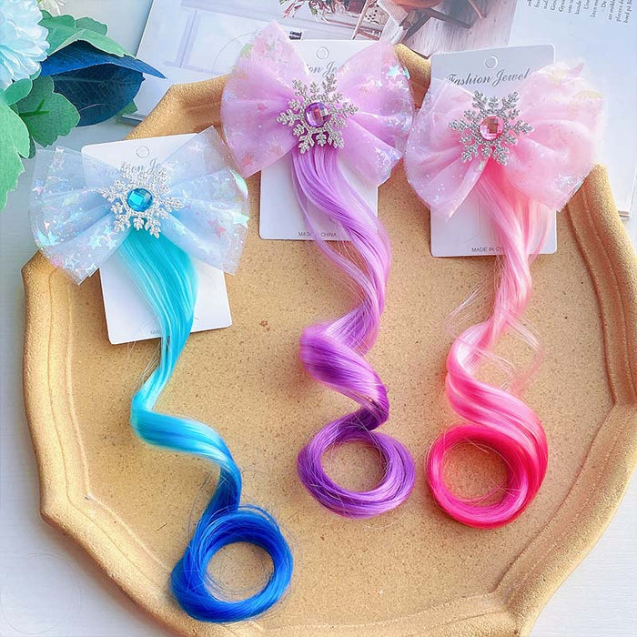 Wholesale Chemical Fiber Children Color Wig Hair Clips JDC-WS-MenX002