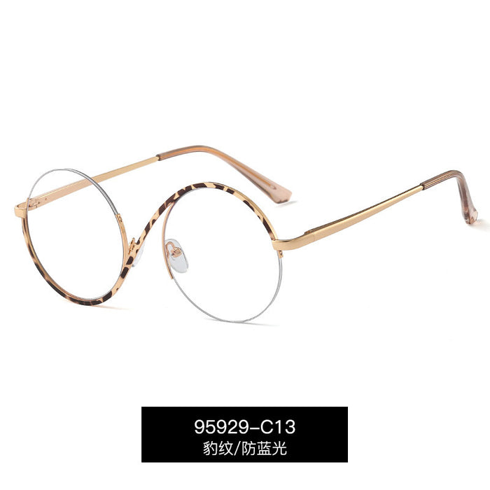 Jewelry WholesaleWholesale Metal Half Frame Anti Blue Light Flat Glasses JDC-SG-FanDY001 Sunglasses 梵蒂雅 %variant_option1% %variant_option2% %variant_option3%  Factory Price JoyasDeChina Joyas De China