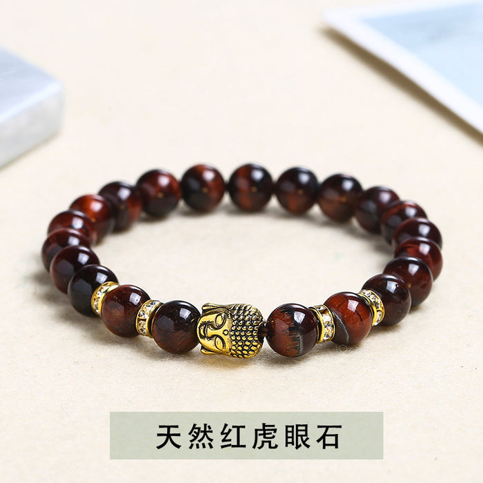 Wholesale Gold Buddha Statue Simple Single Circle Bracelet JDC-BT-JingD010