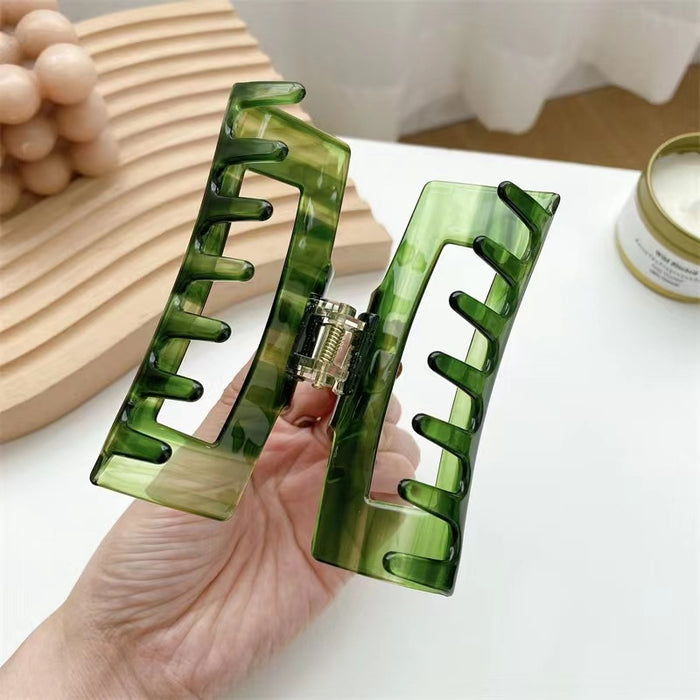 Wholesale hairpin acrylic French retro dark green JDC-HC-QZ004