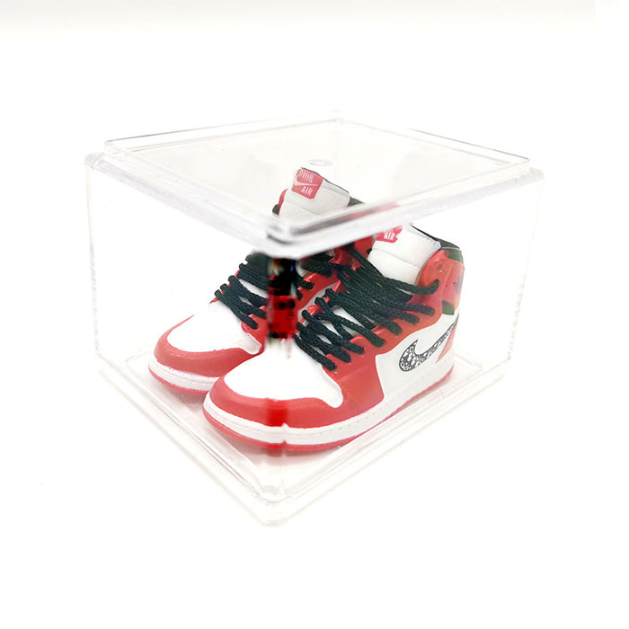 Wholesale Enamel Sneakers Plastic Transparent Box Keychains Ornaments JDC-KC-TuoH008