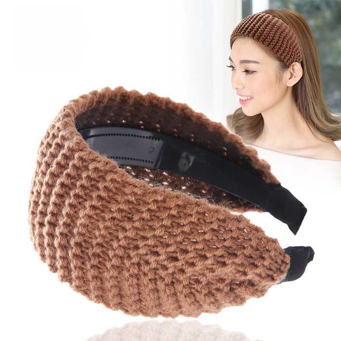 Jewelry WholesaleWholesale wide-brimmed knitted woolen hair band JDC-HD-Chunj003 Headband 纯界 %variant_option1% %variant_option2% %variant_option3%  Factory Price JoyasDeChina Joyas De China