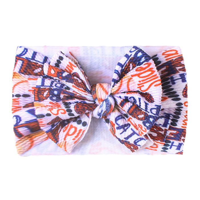 Wholesale DIY Fabric Baby Printed Bow Bandana sweatband JDC-HD-ML032