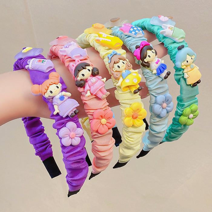 Wholesale cloth children cartoon flower princess headband MOQ≥2 JDC-HD-RXi006