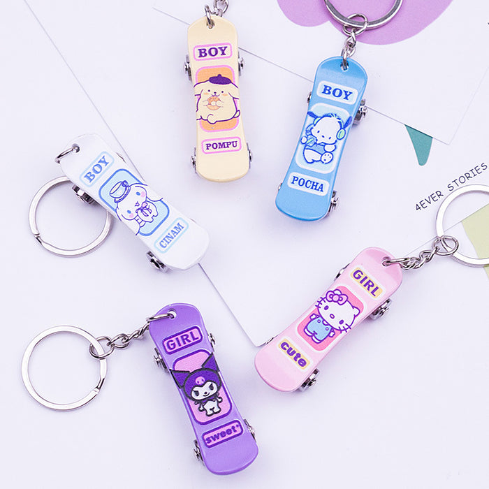 Wholesale Keychains Zinc Alloy Cartoon Cute Skateboard MOQ≥2 JDC-KC-HHY003