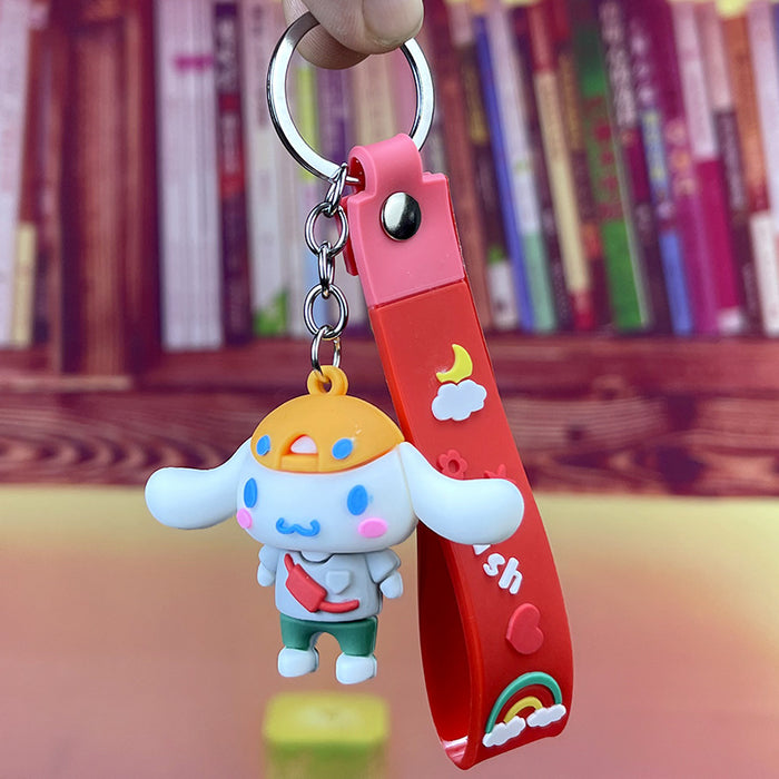 Wholesale keychain pvc cartoon soft glue big ear dog cute doll MOQ≥2 JDC-KC-MQu005