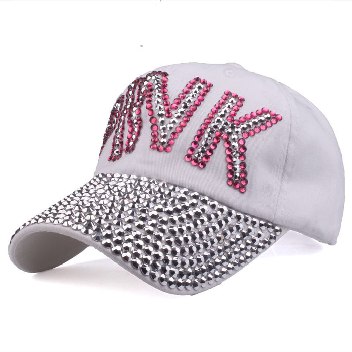 Wholesale Diamond Baseball Cap PINK Letter Peaked Cap MOQ≥2 JDC-FH-TMa004