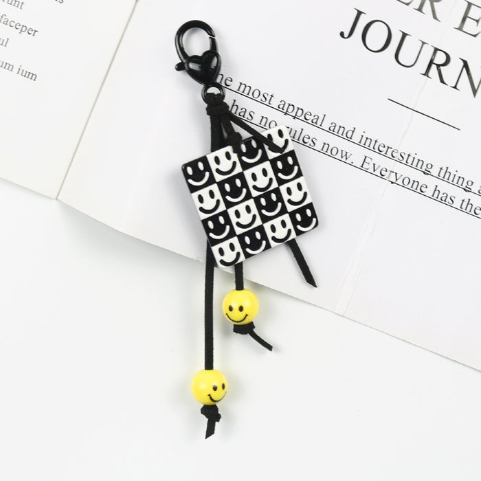 Wholesale pendant acrylic beaded keychain pendant MOQ≥2 JDC-KC-YChen001