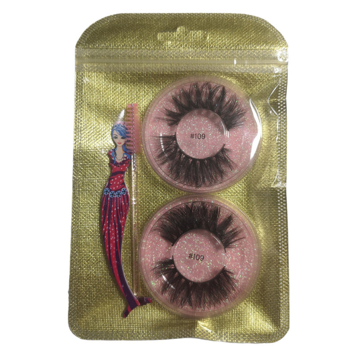 Wholesale 3d False Eyelashes Natural Thickness 2 Pairs Combination Makeup Tools JDC-EY-LanJL012