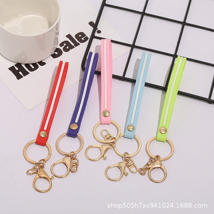 Wholesale Keychain PVC Soft Glue One Line Creative Lanyard MOQ≥10 JDC-KC-ZaoYang006