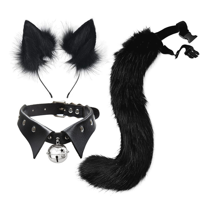 Wholesale headband cloth gothic suit plush fox ears MOQ≥2 JDC-HD-XYu001