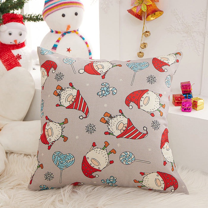 Wholesale Pillowcase Polyester Printed Christmas Snowman Cartoon JDC-PW-RRL004