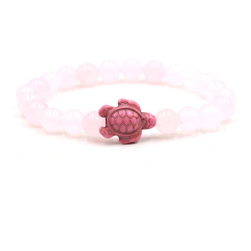 Jewelry WholesaleWholesale Natural Stone Pink Crystal Turtle Stretch Bracelet MOQ≥2 JDC-BT-Xinduo010 Bracelet 新朵 %variant_option1% %variant_option2% %variant_option3%  Factory Price JoyasDeChina Joyas De China