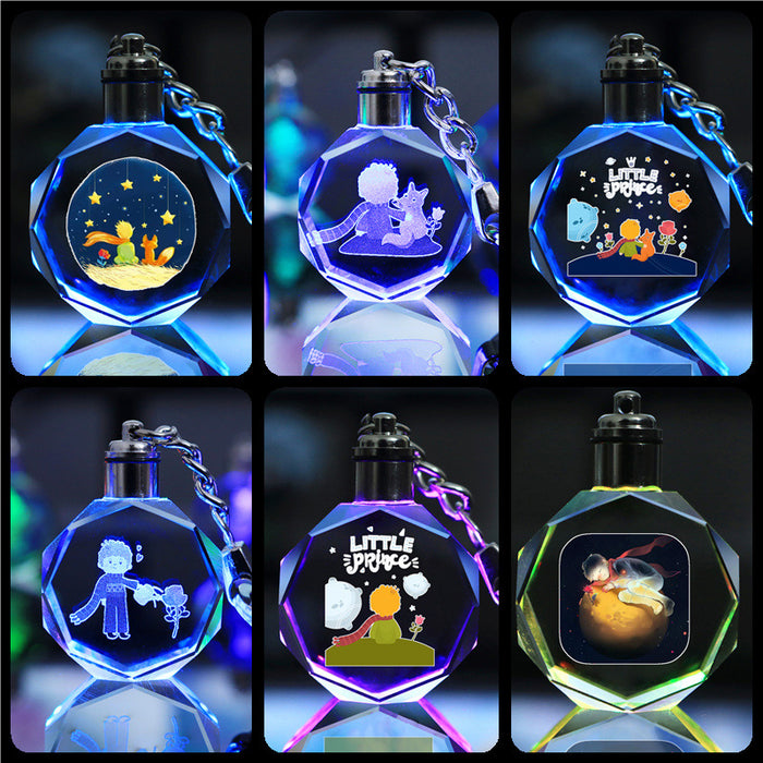 Wholesale Keychains Crystal LED Anime Peripherals Colorful Glow MOQ≥2 JDC-KC-LuoQ003