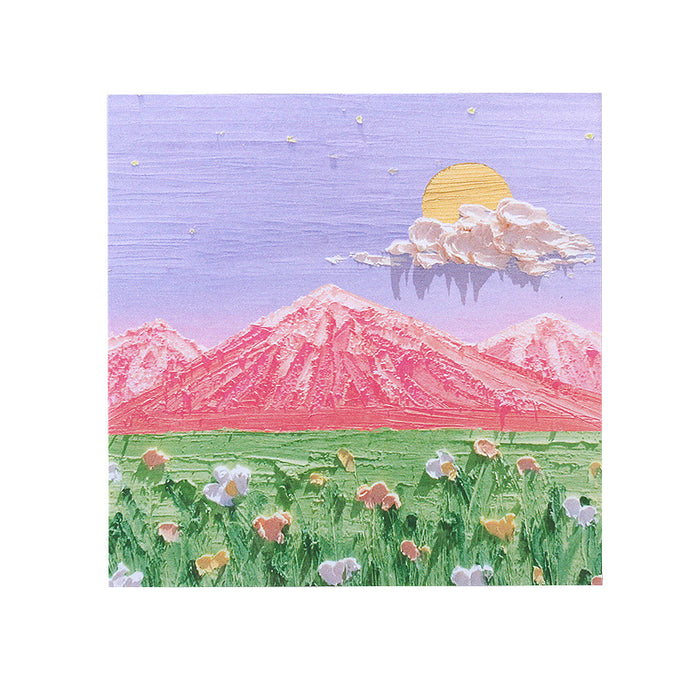 Wholesale sticky note paper creative oil painting landscape MOQ≥2 JDC-NK-LGT004