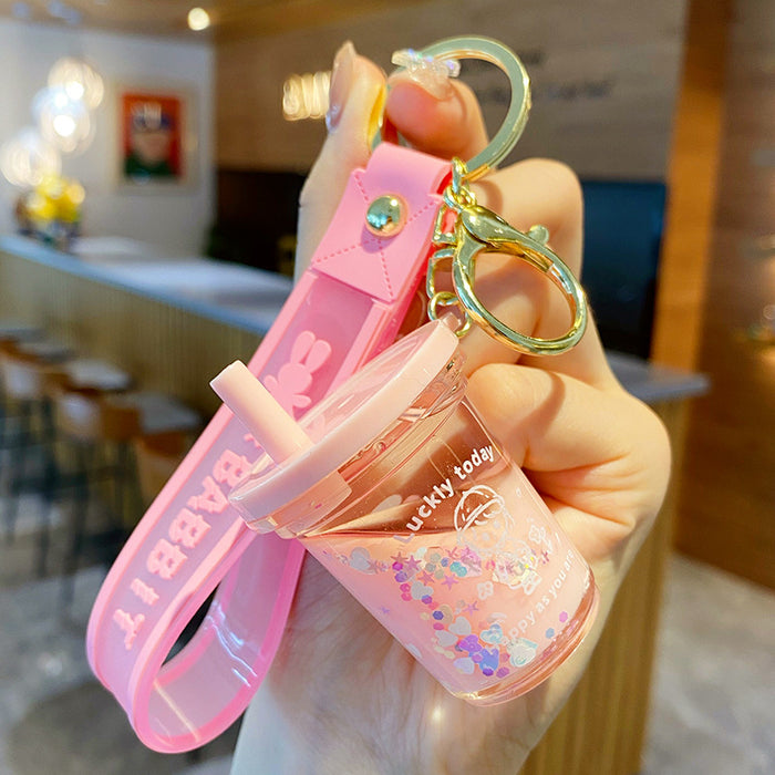 Wholesale cartoon milk tea cup cute keychain JDC-KC-XuanYi009