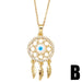 Jewelry WholesaleWholesale cutout love feather tassel dream catcher necklace JDC-NE-AS561 Necklaces 集沛 %variant_option1% %variant_option2% %variant_option3%  Factory Price JoyasDeChina Joyas De China