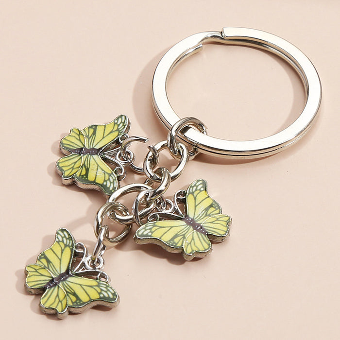 Wholesale Color Butterfly Metal Keychain MOQ≥2 JDC-KC-XiangH006