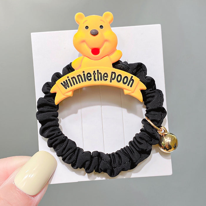 Wholesale cartoon kt cat letter brand hair ring fabric pleated small intestine ring JDC-HS-HShi001