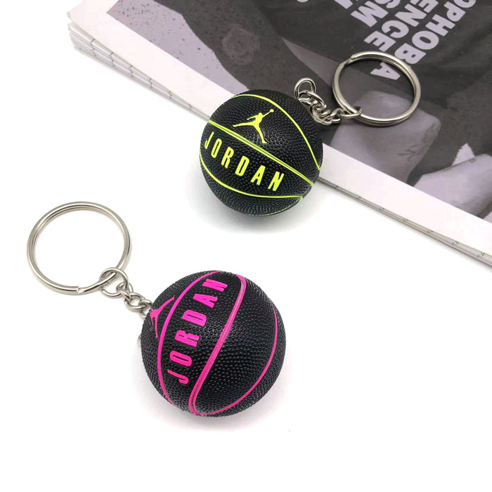 Wholesale creative basketball particle shape trend accessories keychain MOQ≥2 JDC-KC-HLv004